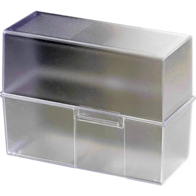 Abbildung von HAN Karteibox DIN A5 quer, transparente Lernkartei, attraktive Design Lernbox für 500 Karteikarten mit Stahlscharnier, 975 63, transluzent klar