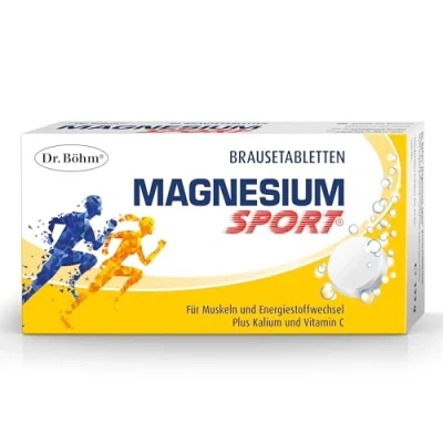 Abbildung von Dr. Böhm Magnesium Sport Brausetabletten: für Leistung und Ausdauer, mit Magnesium, Kalium Vitamin C, ideal Sportler, 40 Stück
