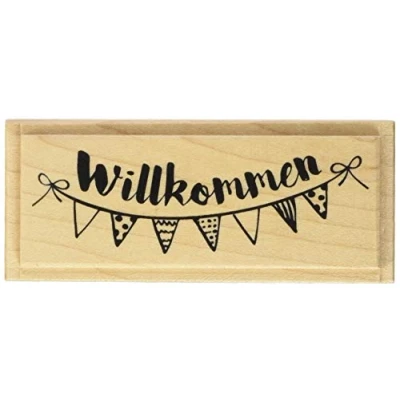 Abbildung von Knorr prandell 211801315 Stempel aus Holz (Willkommen) Motivgröße 7,5 x 2,4, Motiv: Willkommen
