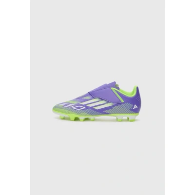 Abbildung von adidas Performance F50 CLUB Unisex Fußballschuh Nocken für Kinder, Größe: 25, Purple rush/white/lucid lemon Schuhe