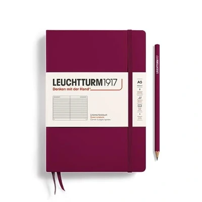 Abbildung von LEUCHTTURM1917 359691 Notizbuch Medium (A5) Hardcover, 251 nummerierte Seiten, liniert, Port Red
