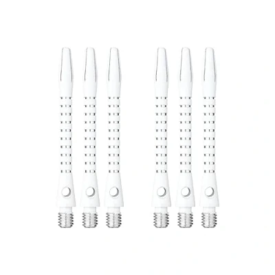 Abbildung von RED DRAGON DRX Coated Aluminium Short White Dart Stems (Shafts) 2 Sets per Pack (6 in total)