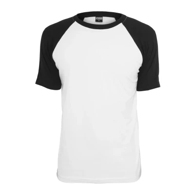 Abbildung von Urban Classics Raglan Contrast Tshirt print, Herren, Größe: Small, White/black
