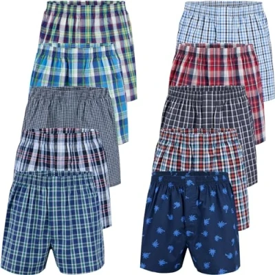 Abbildung von City Life Herren Boxershorts Shorts Boxer Webboxer (10er Pack) Sparpack S 4XL, Farbe:Mehrfarbig (Classic Multicolour 1 C 10 1), Grösse:3XL