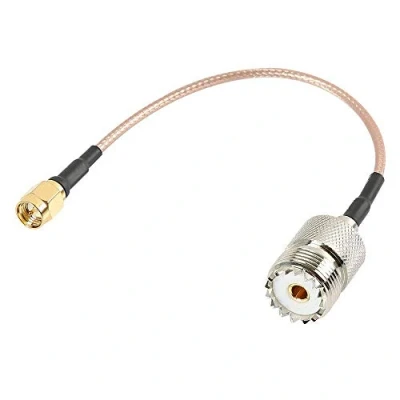 Abbildung von TengKo RF RG316 Pigtail Low Loss Kabel, SMA Stecker auf UHF SO 239 Female Koaxial Antenne Connector