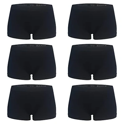 Abbildung von Libella Boxershorts Damen Locker Unterwäsche 6er Pack Nahtlos Seamless Schwarz 3908 BL S/M