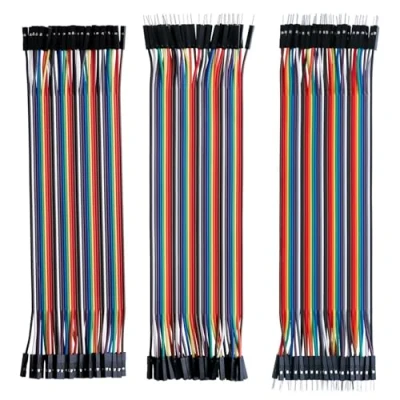 Abbildung von ELEGOO Jumper Wire 40x 20cm, Male Female, Kabel Steckbrücken 28AWG Drahtbrücken für Arduino (3er Set)