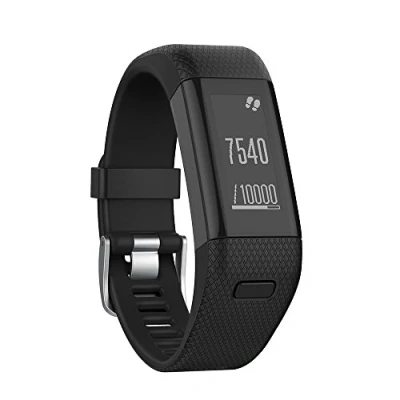 Abbildung von Yikamosi Kompatibel mit Garmin Vivosmart HR+ Armband,Soft Silikon Smart Watch Armband Atmungsaktiv Ersatz Strap HR+(NO HR,Black)