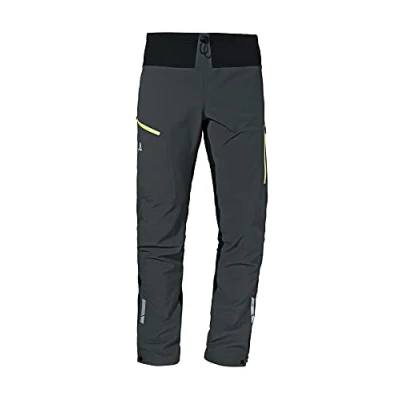 Abbildung von Schöffel Herren Softshell Pants Rinnen M, wind und wasserabweisende Winter Wanderhose mit Body Mapping Technologie, atmungsaktive Multi Sporthose für Outdoor Bergsport, asphalt, 48