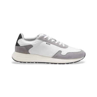 Abbildung von BOSS Vinston RUNN Sneaker low, Herren, Größe: 45, Open white - Leder und textil