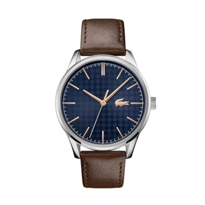 Abbildung von Lacoste Analog Quarzuhr für Herren mit Braunes Lederarmband 2011046