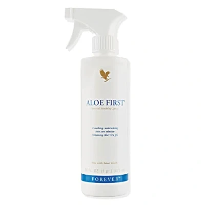 Abbildung von Forever Aloe First, Vera Spray, pflegt Körper, Gesicht und Haare mit Feuchtigkeit Nährstoffen, wohltuend, dermatest zertifiziert (1 x 473 ml)