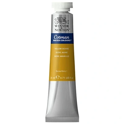 Abbildung von Winsor &amp; Newton 0308744 Cotman Aquarellfarbe mit ausgezeichneter Transparenz, Farbkraft und Verarbeitungseigenschaften, Wasserfarbe 21ml Tube Gelber Ocker