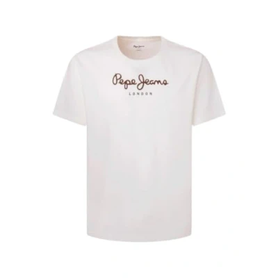 Abbildung von Pepe Jeans EGGO Tshirt print, Herren, Größe: Small, Off white