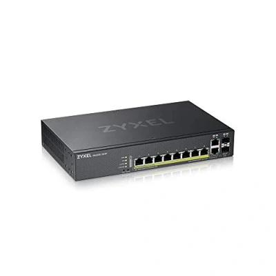Abbildung von Zyxel Gigabit Ethernet Layer 2 Managed PoE+ Switch mit 8 Ports, einem Budget von 180 W, Zwei Combo Ports und Hybrid Cloud Modus [GS2220 10HP], GS2220 10HP EU0101F