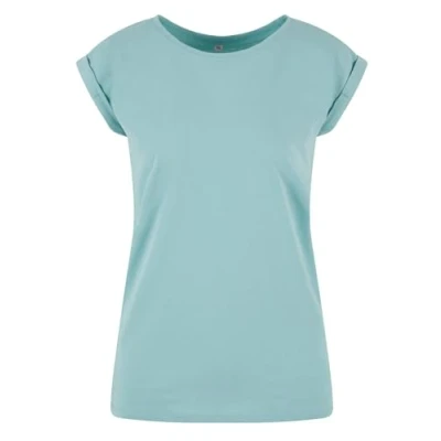 Abbildung von Build Your Brand Damen BY021 Ladies Extended Shoulder Tee T Shirt, bluemint, 5XL