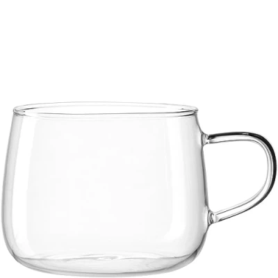 Abbildung von LEONARDO Tè per Te Teetassen 4er Set Teebecher aus dickwandigem Borosilikatglas Hergestellt in Handarbeit Inhalt 450 ml Spülmaschinenfest, mikrowellengeeignet 4 Teegläser transparent, 077385
