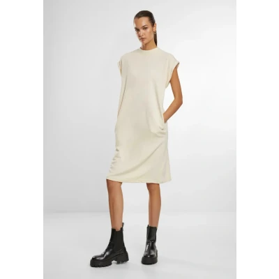 Abbildung von Urban Classics Light Terry Jerseykleid, Damen, Größe: 5XL, Whitesand