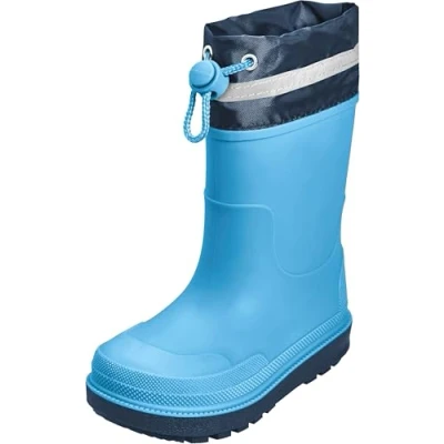 Abbildung von Playshoes Regenstiefel Unisex Kinder Gummistiefel, Blau Stulpe, 22 EU