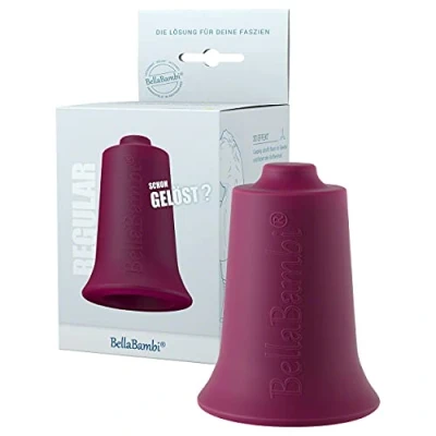 Abbildung von BellaBambi® Maxi solo Schröpfglas Saugglocken aus hautverträglichem Silikon Leichte Intensität ideal Für Wellness &amp; Massagen bei leichten Verspannung Rücken Po Bauch Regular Brombeer