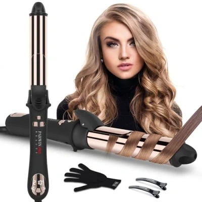 Abbildung von 360 Rotierender Lockenstab Automatisch, PARWIN PRO BEAUTY Curling Iron 32mm, Nano Titan Beschichtung, Hair Curler mit LCD Display, 120 210℃
