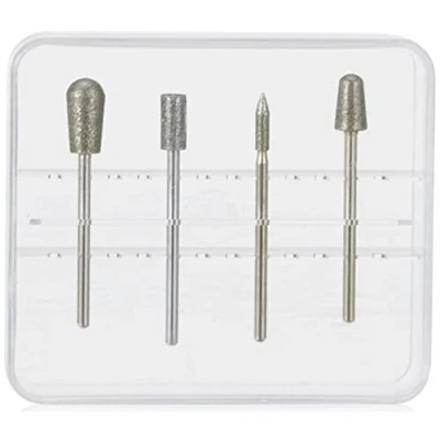 Abbildung von Bausch 1749 Diamantfräser Set, 4 Diamant Aufsätze für Manikür und Pediküre Geräte, zum Enternen von Hornhaut Hühneraugen Kürzen der Nägel, Fußpflege, Nagelpflege, Handpflege