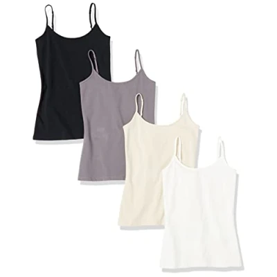 Abbildung von Amazon Essentials Damen Mieder mit schmaler Passform, 4er Pack, Grau/Taupe, S