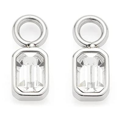 Abbildung von Leonardo Jewels Beauty&#039;s Anhänger für Damen Ohrringe 2er Set, Tildi, Edelstahl mit rechteckigem Glas Kristall, Silber, 022909