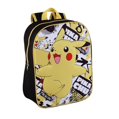 Abbildung von TOYBAGS Unisex Kinder Pokemon Rucksack mit Vorderseite 3D, Eva, 40 x 30 15 cm Schulrucksack, Schwarz