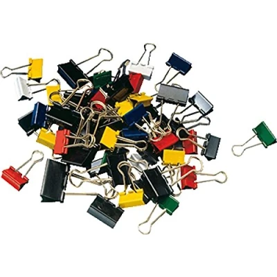 Abbildung von MAUL original mauly Klemmer (50 Stück) 19mm / 25mm 32mm Klemmen mit verschiedenen Befestigungsgrößen für Papier Vielseitig einsetzbar im Büro, als Küchen Gadgets und Haushalt Bunt