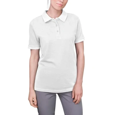 Abbildung von HRM Damen Luxury Polo, weiß, Gr. M I Premium Polo Shirt aus 100% Baumwolle Basic Polohemd bis 60C farbecht waschbar Hochwertige &amp; nachhaltige Oberteile