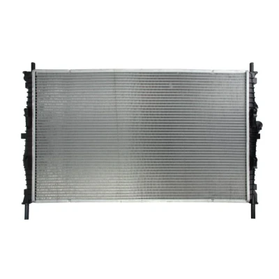 Abbildung von VALEO 733245 Kühler, Motorkühlung Aluminium 767 458 22 ohne Kühlmittelregler, Kappe Kühlrippen gelötet FORD: Transit Custom V362 Van