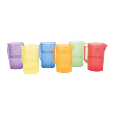 Abbildung von TickiT 73103 Translucent Colour Jug Set, 77 mm Dia, 6 Pieces,