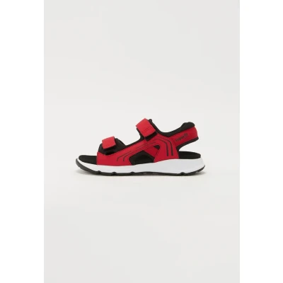Abbildung von Superfit Criss Cross Unisex Riemensandalette für Kinder, Größe: 36, Rot/schwarz Schuhe