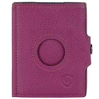 Abbildung von VON HEESEN Airtag Slim Wallet mit RFID Schutz Portmonee Herren klein aus echtem Leder Mini Geldbörse Kreditkartenetui Kartenetui Portemonnaie Geldbeutel Pink