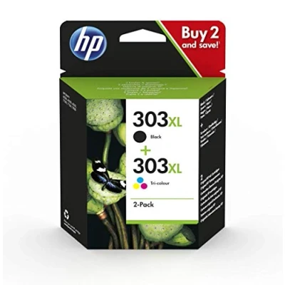 Abbildung von HP 303XL (3YN10AE) Multipack Original Druckerpatronen 1xSchwarz, 1xFarbe für ENVY 6200, 7100, 7134, 7800 und Tango Printer