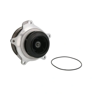 Abbildung von THERMOTEC WP DF122 Wasserpumpe 8 Aluminium mit Riemenscheibe Dichtungen mechanisch Kunststoff