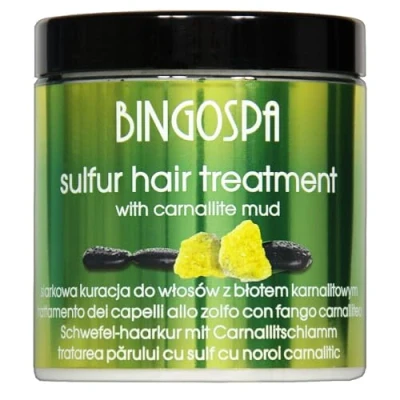 Abbildung von Anti Schuppen Schwefel Haarbehandlung Haarkur für fettige Kopfhaut 250g BINGOSPA