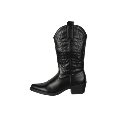 Abbildung von Elara Damen Cowboy Stiefel Biker Boots Chunkyrayan 301 A32 Black 39
