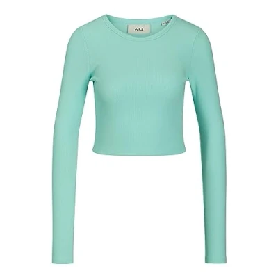 Abbildung von Jjxx Damen Jxfeline Ls Rib Tee Noos, Aruba Blue, M