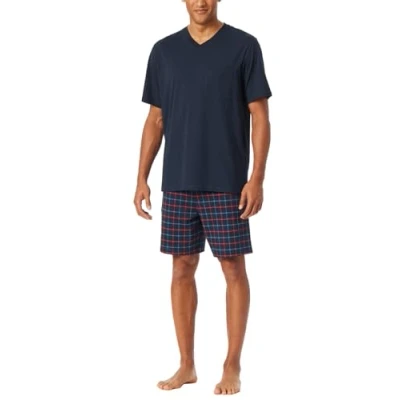 Abbildung von Schiesser KURZ SET Nachtwäsche Set, Herren, Größe: 48, Navy