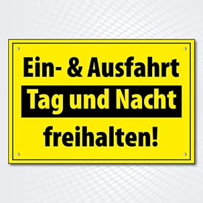 Abbildung von Hochwertiges Schild &quot; EINFAHRT Ausfahrt freihalten 300 x 200 mm rechteckig Ein &amp; Tag und Nacht