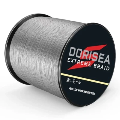 Abbildung von DORISEA Extreme Braid geflochtene Angelschnur, 100 % PE, 1000 m, 2,7227 kg getestet