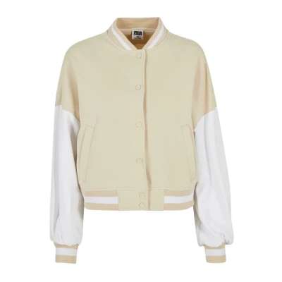 Abbildung von Urban Classics 2 TONE College Bomberjacke, Damen, Größe: Small, Softseagrass white