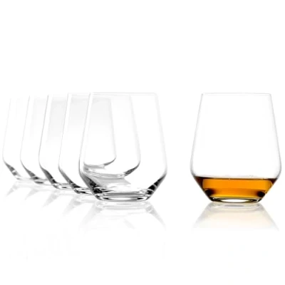 Abbildung von Stölzle Lausitz Quatrophil whiskygläser 6er Set I 370ml Whisky Tumbler in zeitlosem Design spülmaschinengeeignete &amp; stabile Whiskybecher Kristallbecher aus bleifreiem Kristallglas