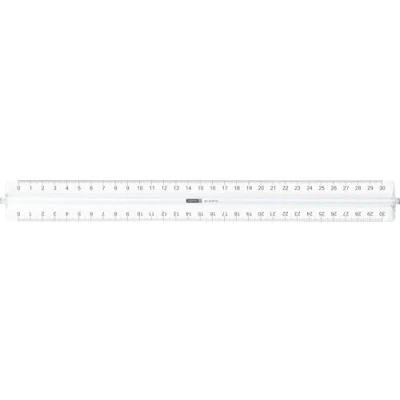 Abbildung von Brunnen 1049732 Lineal (für Schule und Büro 30 cm, glasklar, mit Griffleiste, für Links Rechtshänder geeignet)