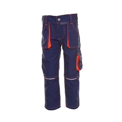 Abbildung von Planam Junior Kinder Bundhose Marine orange Modell 6111 Größe 98/104