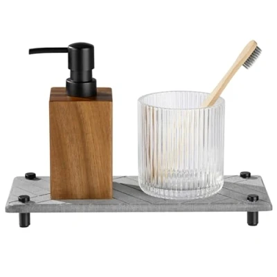 Abbildung von Navaris Ablage für Spülutensilien aus Kieselgur Sink Organizer schnelltrocknend Schwammhalter Küche Seifenablage Bad Design Spülorganizer Grau