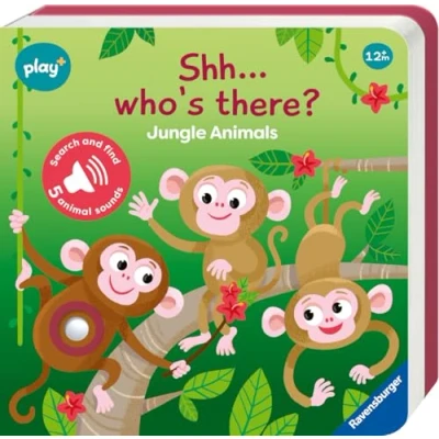 Abbildung von Ravensburger Play+ Shh… Who&#039;s there? Jungle Animals (My First Seek and find Sound Book), Baby book 12+ months: Search (Mein allererstes Soundbuch)