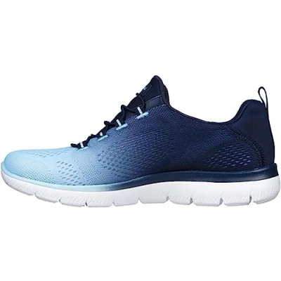 Abbildung von Skechers Damen Summits Bright Charmer Sneaker, Marineblau Hellblauer Netzbesatz, 38 EU